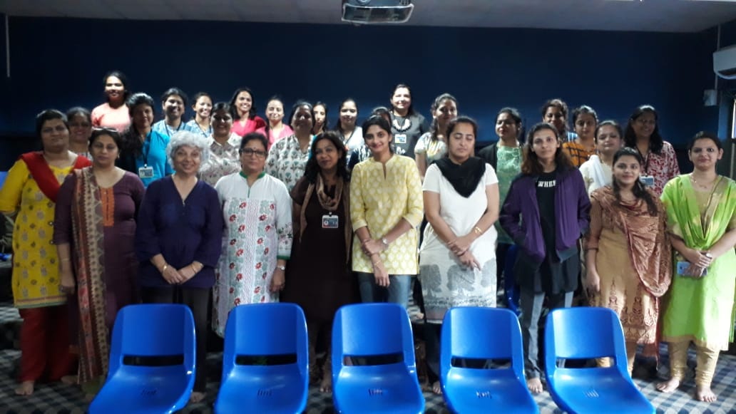 Creative writing workshop with teachers at Wisdom High School, Nasik