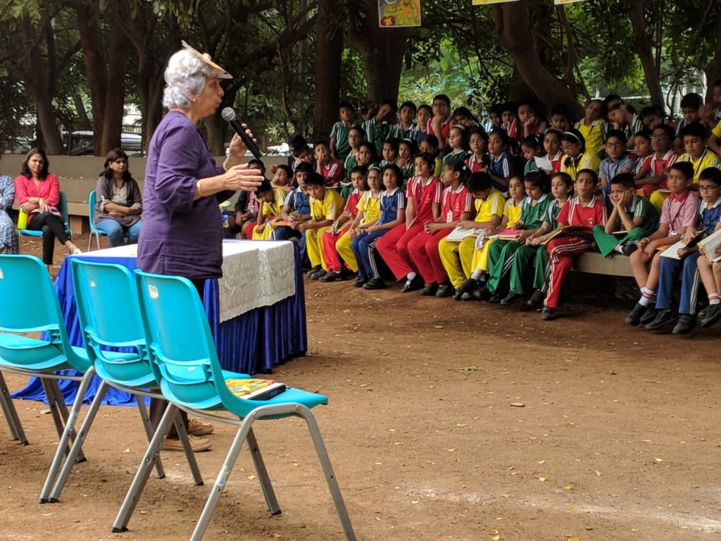 Storytelling session at Wisdom High School, Nasik