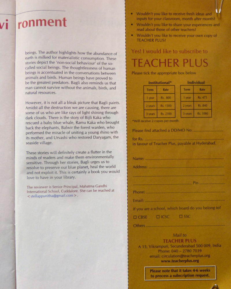 Teacher Plus Review - Magazine scan